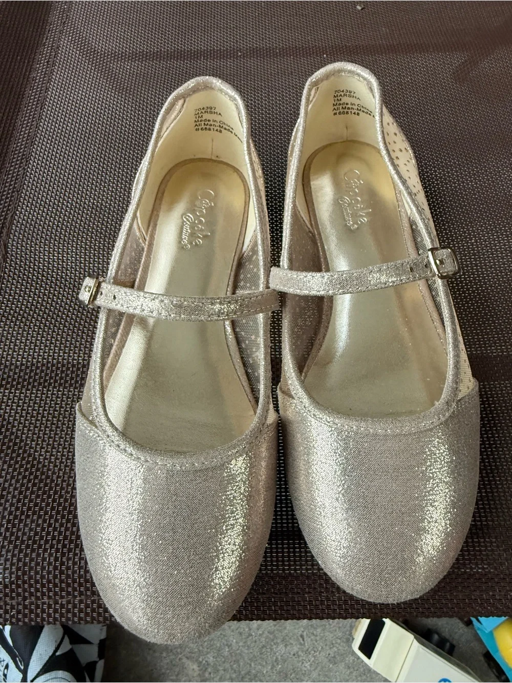 Sparkle Mary Jane Dress Shoes for Girls — Gold